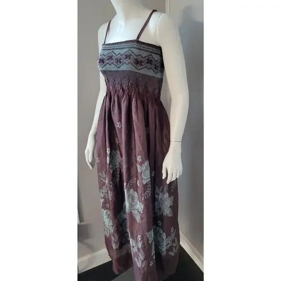 Lapis Anthropologie Womans Purple/Gray Strapless Dress One Size Bustles - Picture 5 of 9